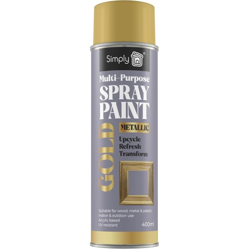 MULTIPURPOSE SPRAY PAINT METALLIC GOLD 400ML