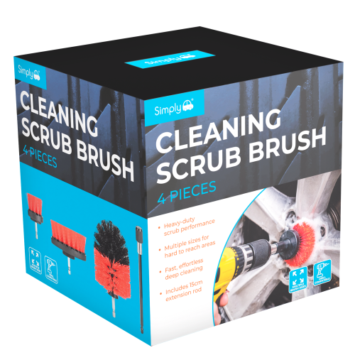 Simply Auto 4-Piece Cleaning Scrub Brush Set