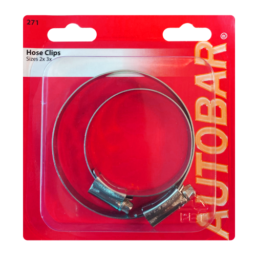 HOSE CLIPS SIZES 2X 3X (PK 2)