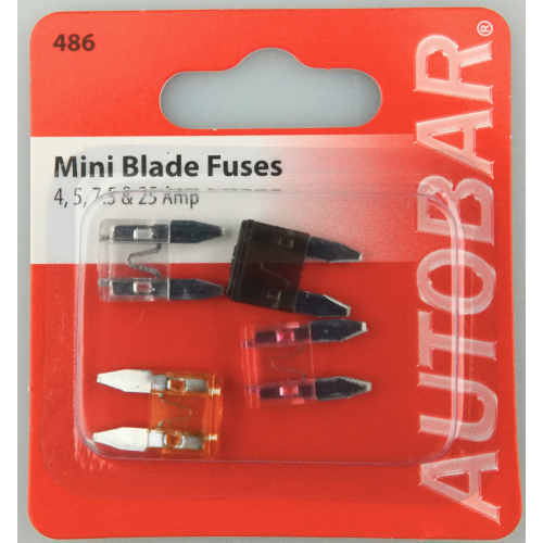 ASSORTED MINI BLADE FUSES (PK 4)