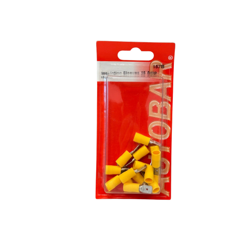 MALE TAB YELLOW 6.3MM (PK 15)
