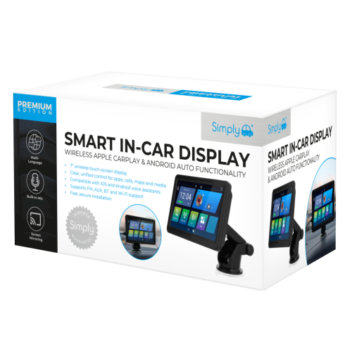 SMART IN CAR DISPLAY WIRELESS APPLE CARPLAY/ANDROID 
