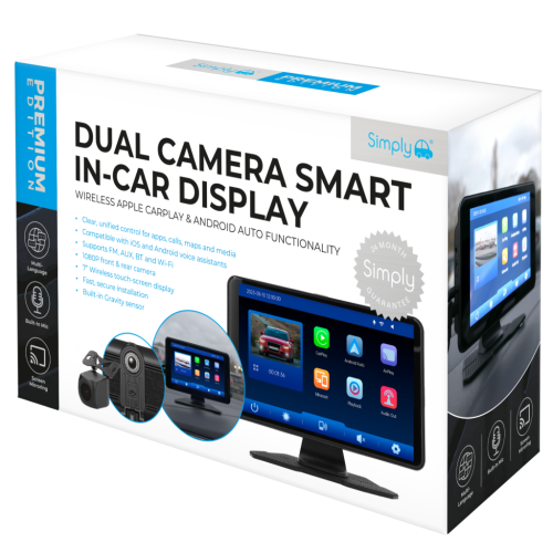 SMART CARPLAY/ANDROID SCREEN WITH FRONT AND REAR CAMERA