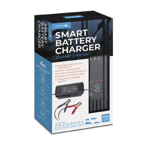 4A/2A 6/12V PORTABLE BATTERY CHARGER