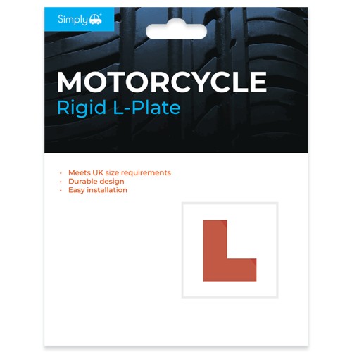 MOTORCYCLE RIGID L-PLATE 1PK