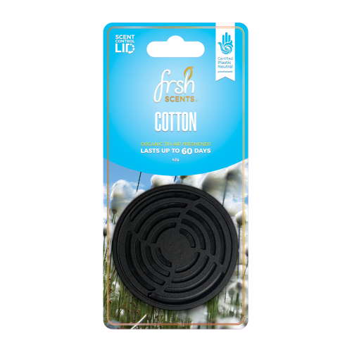 Cotton Organic Tin Air Freshener 