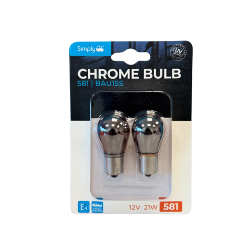 S581C 12V 21W BAU15S CHROME BLI