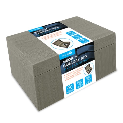 GREY MEDIUM FARADAY BOX 16x12x9.3cm