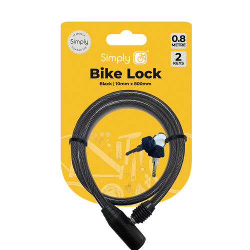 BLACK CABLE BIKE LOCK 80CM