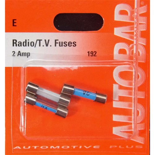 RADIO/T.V. FUSES 2 AMP
