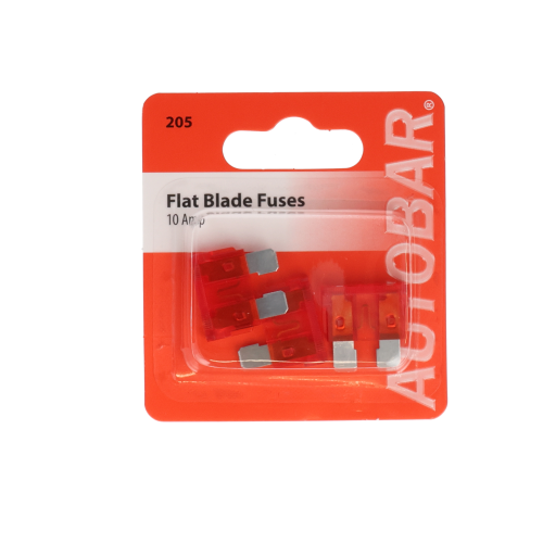 FLAT BLADE FUSES 10 AMP (PK 3)