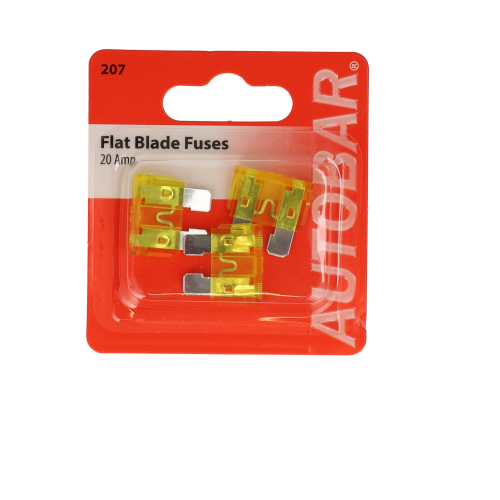 FLAT BLADE FUSES 20 AMP (PK 3)