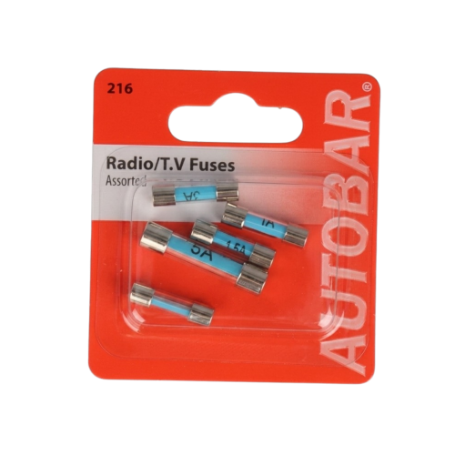 RADIO/T.V. FUSES ASSORTED (PK 5)