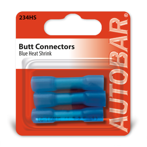 BLUE  HEAT SHRINK BUTT CONNECTORS (PK 3)