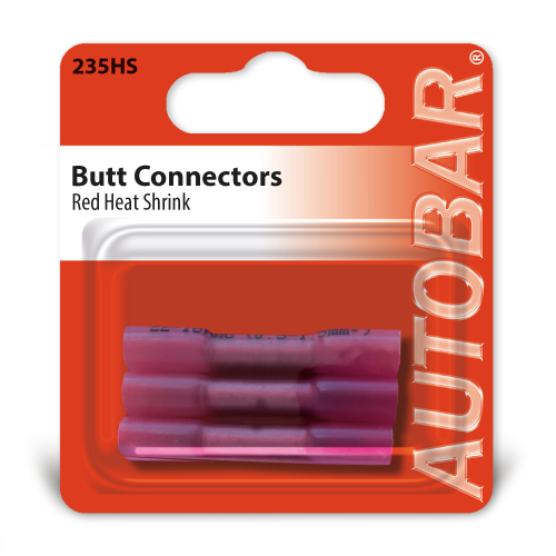 RED  HEAT SHRINK BUTT CONNECTORS (PK 30)