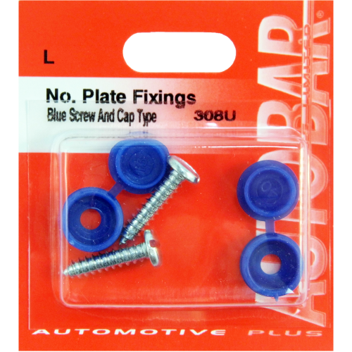 NO. PLATE FIXINGS - BLUE SCREW  CAP