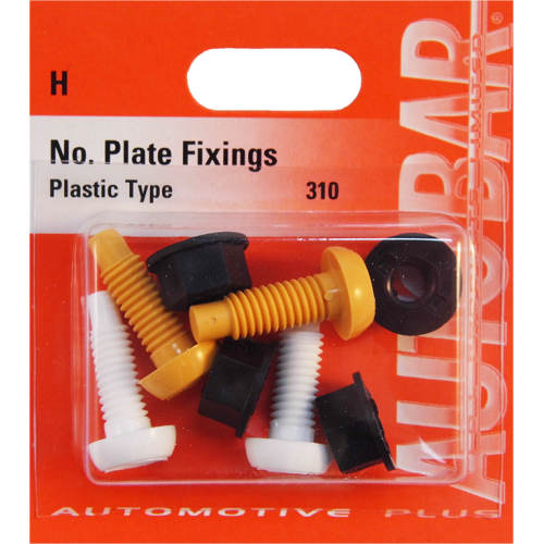 NO. PLATE FIXINGS - PLASTIC (2PK)