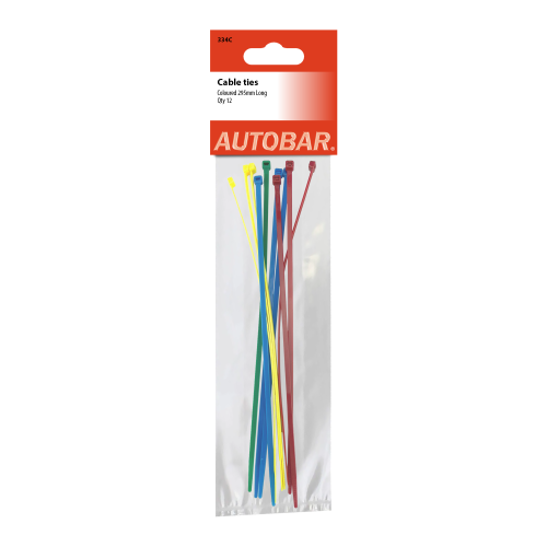 COLOURED CABLE TIES 295MM LONG