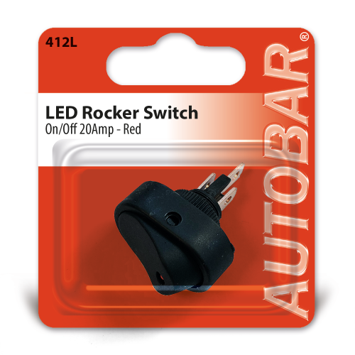 ROCKER SWITCH RED LED ON/OFF