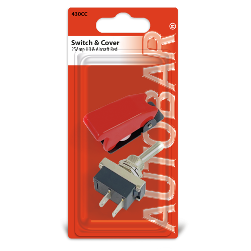 METAL SWITCH W/AIRCRAFT COVER RED