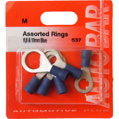 ASSORTED RING CONNECTORS 68 10MM BLUE
