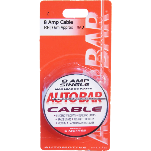 8 AMP CABLE RED 6 METRE