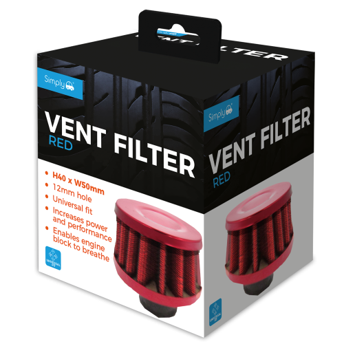 VENT FILTER RED GAUZE WITH RED FINISH & RECESS