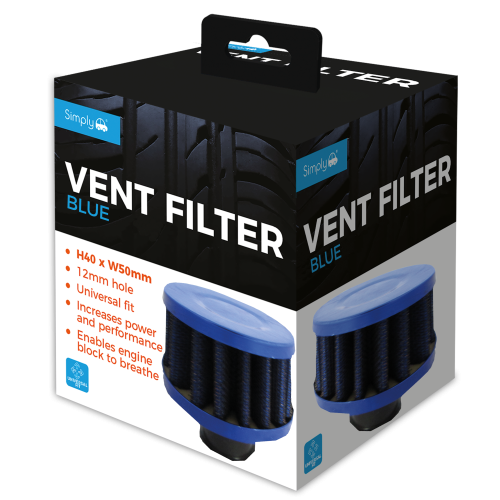 VENT FILTER BLUE GAUZE WITH BLUE FINISH & RECESS