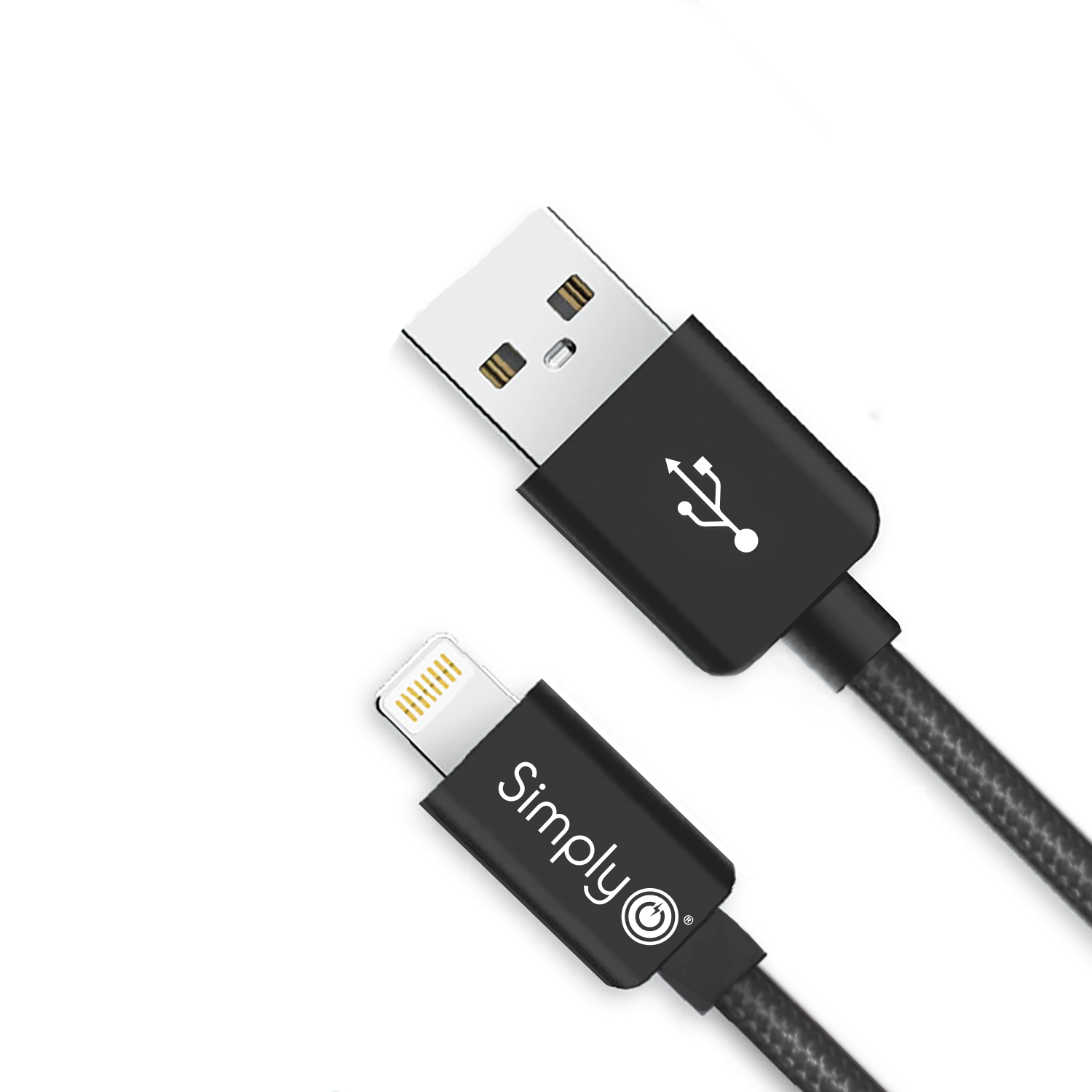 MFI USB - IPHONE BRAIDED CABLE 1.5M BLACK
