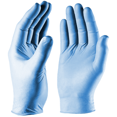 Sunnyadrain 100Pcs Medical Blue PVC Gloves Size Small Latex Free Powder Free Textured Disposable Non-SterileTransparent 