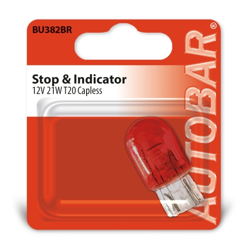 STOP  IND 12V 21W T20 CAPLESS RED - [10]