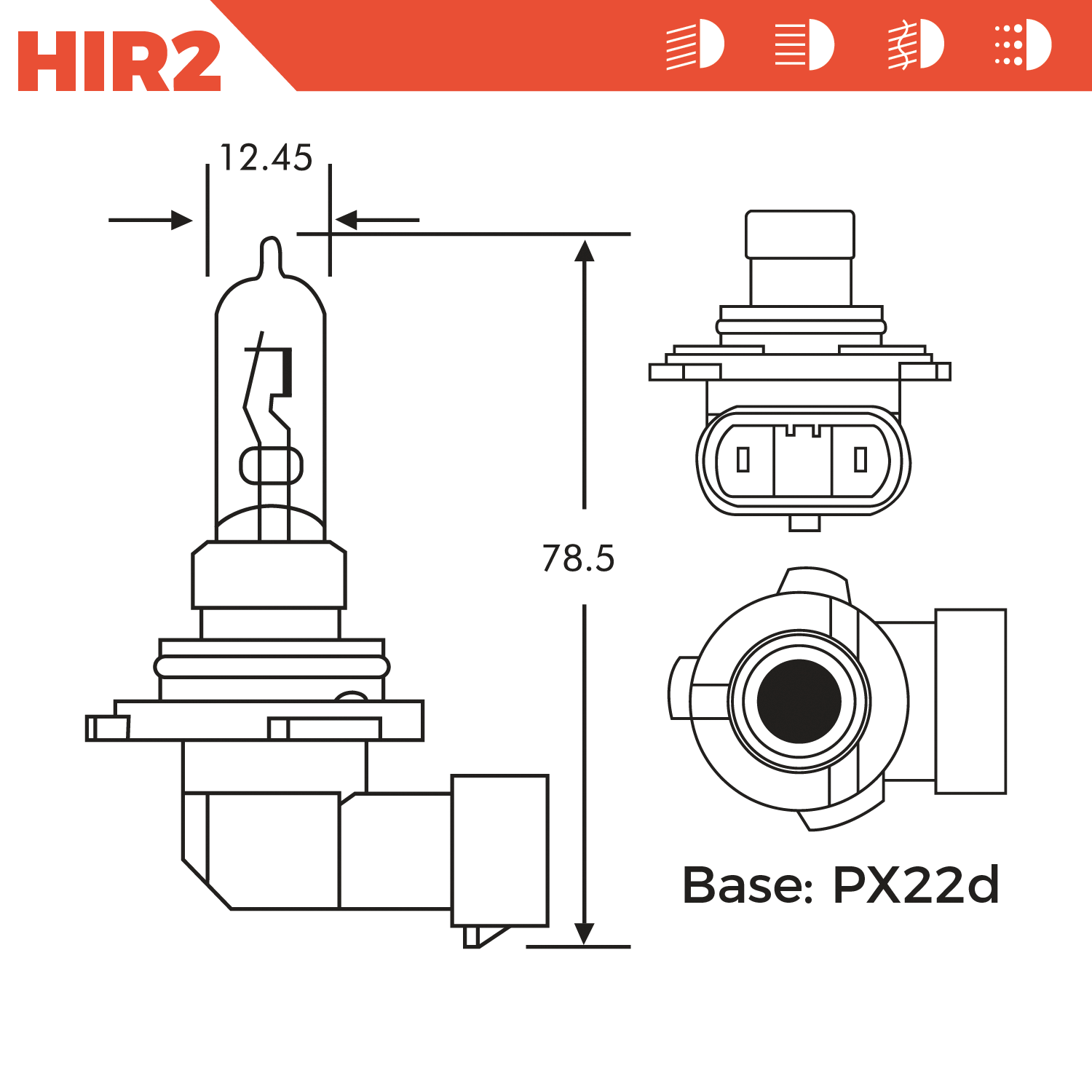 Autobar HIR2 (9012) 12V 55W - BUHIR2