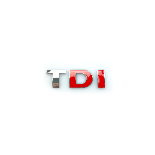 'TDI' SIMPLY CHROME BADGE