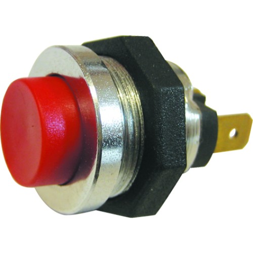 RED PUSH BUTTON MOMENTARY SWITCH 22MM ID HOLE FIT