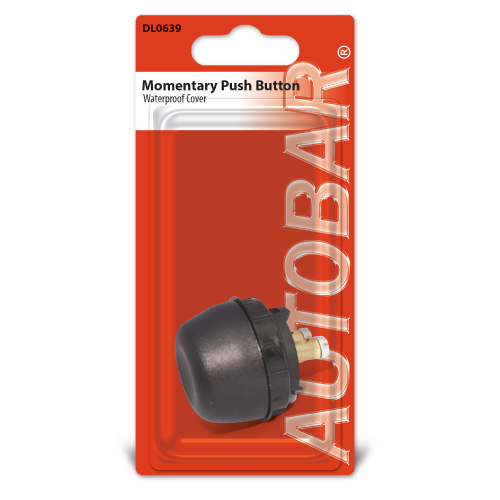 BLACK PUSH BUTTON MOMENTARY SWITCH TOP WATERPROOF