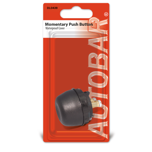 BLACK PUSH BUTTON MOMENTARY SWITCH TOP WATERPROOF