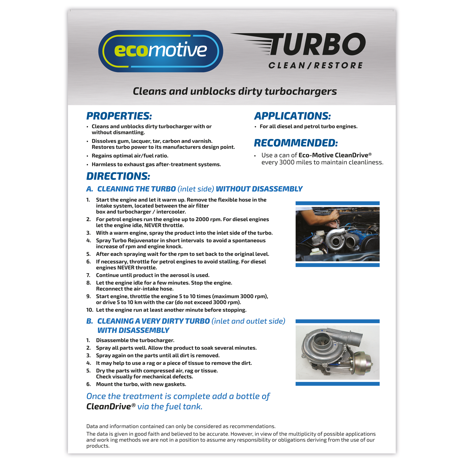 Ecomotive TURBO CLEANER 250ML - ETC250