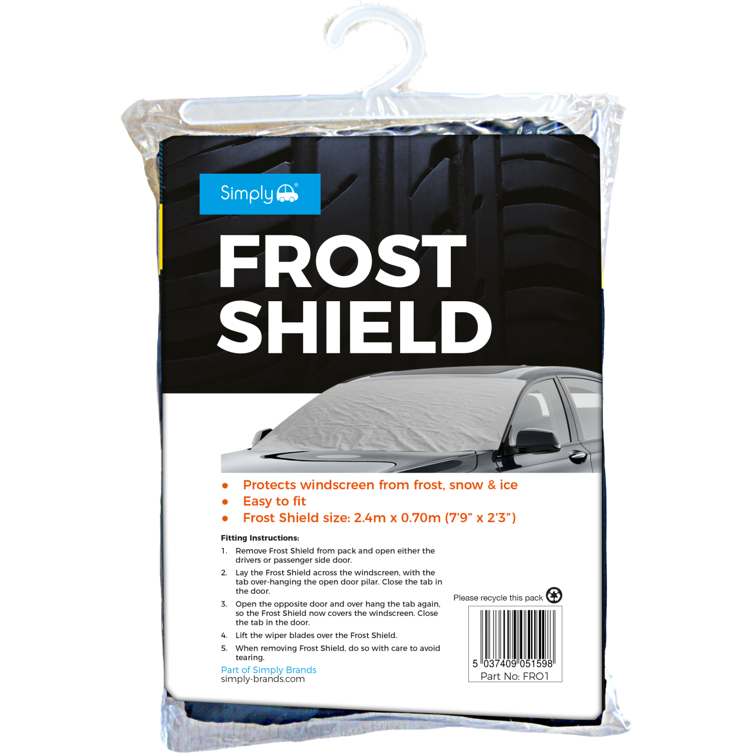 Simply Auto UNIVERSAL WINDSCREEN FROST SHIELD - FRO1