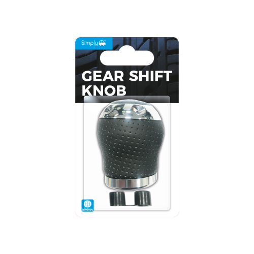 GEAR SHIFT KNOB - LEATHER AND CHROME