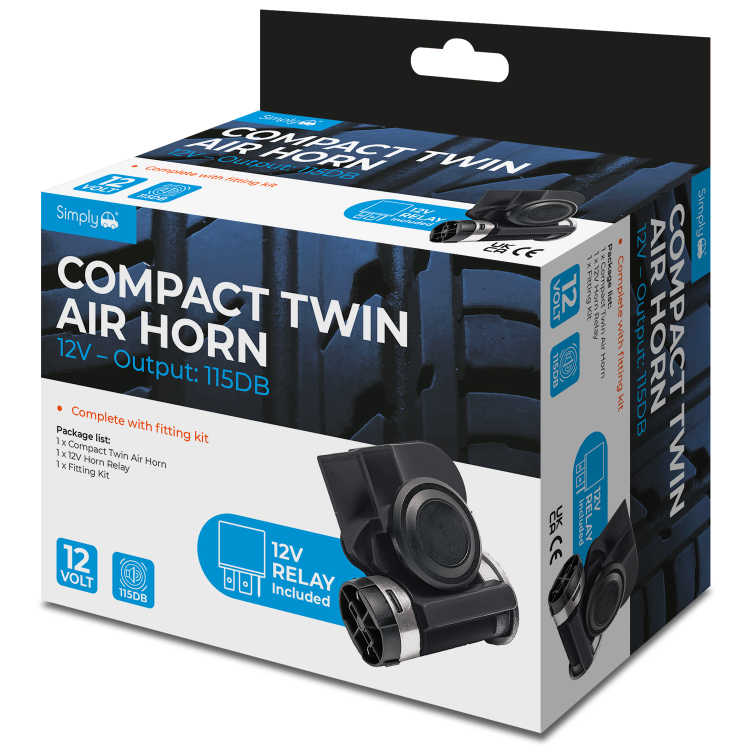 Simply Auto 12V COMPACT AIR HORN - HN54