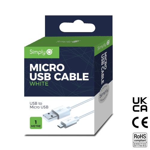 USB - MICRO USB CABLE 1.5M WHITE