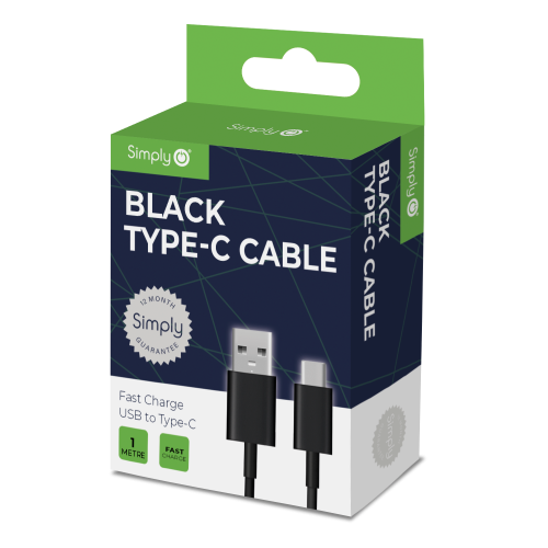 USB - TYPE C CABLE 1.5M BLACK