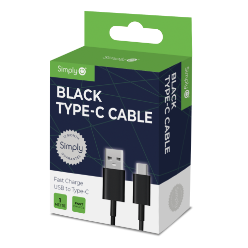 USB - TYPE C CABLE 1M BLACK
