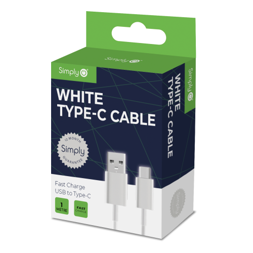 USB - TYPE C CABLE 1.5M WHITE