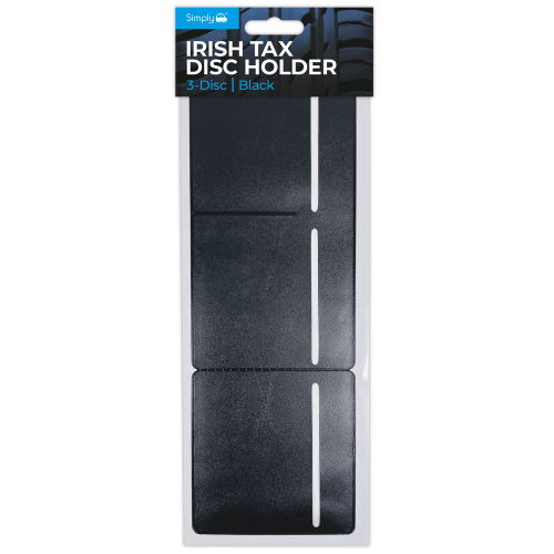 IRISH TAX DISC HOLDER BLACK 3-DISC