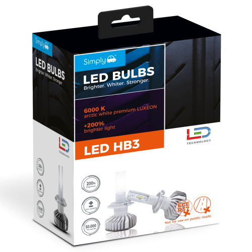 HB3 LED BULBS - BOXED
