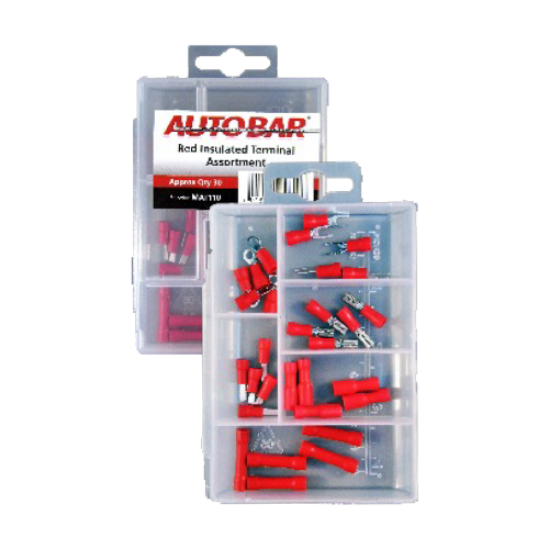 MINI ASSORTED TRAY RED INSULATED TERMINALS