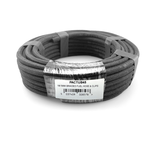 1M 4.7MM BRAIDED FUEL HOSE & CLIPS
