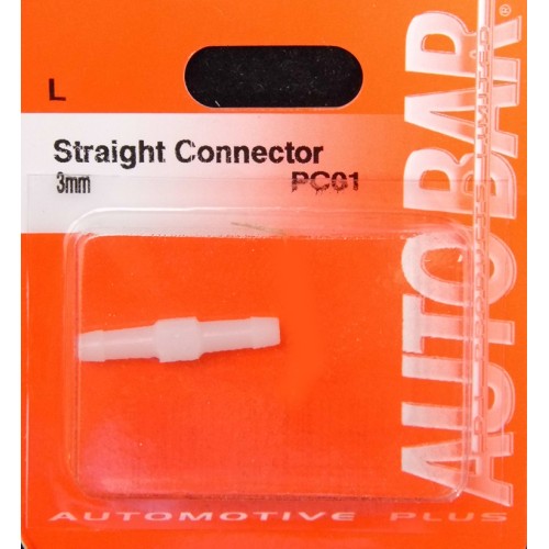 STRAIGHT CONNECTOR 3MM QTY 1