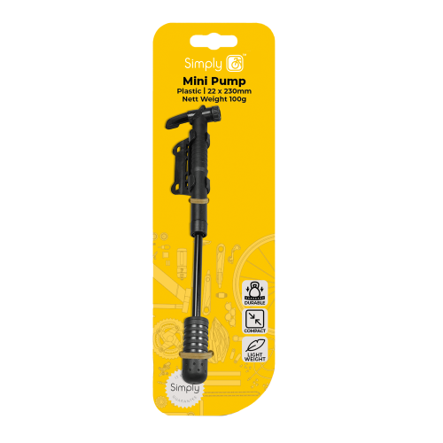 COMPACT BICYCLE PUMP - PLASTIC